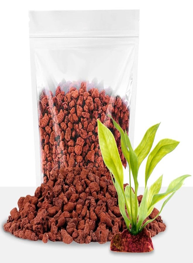 VAYINATO® Red Lava Chips (500 g) for Aquarium Base & Indoor Plants - Power Sand, pH Balance, Soil Aeration by Petzlifeworld - Image 1